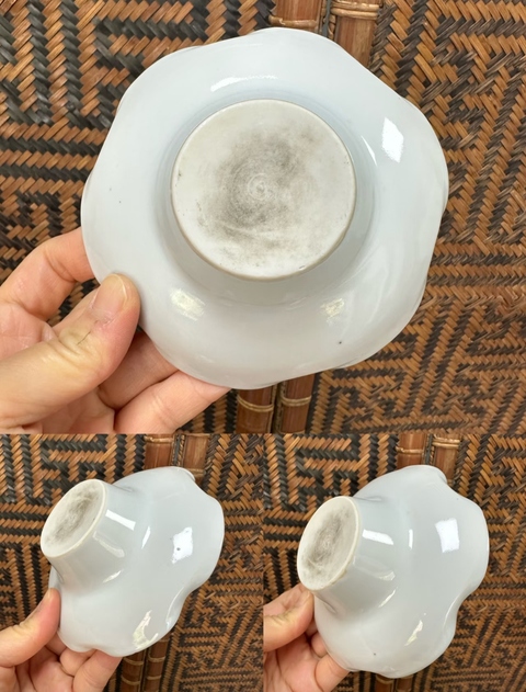 古玩陶瓷花卉紋青花茶器真品鑒賞圖