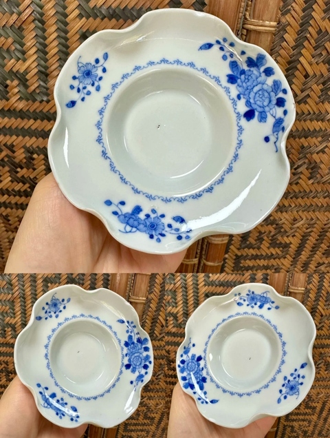 古玩陶瓷花卉紋青花茶器真品鑒賞圖