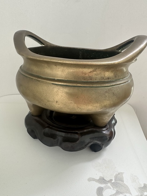 古玩銅器橋耳爐真品鑒賞圖