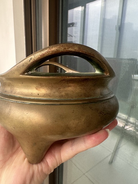 古玩銅器橋耳爐真品鑒賞圖