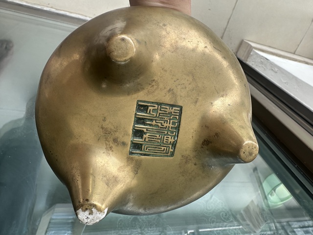 古玩銅器橋耳爐真品鑒賞圖