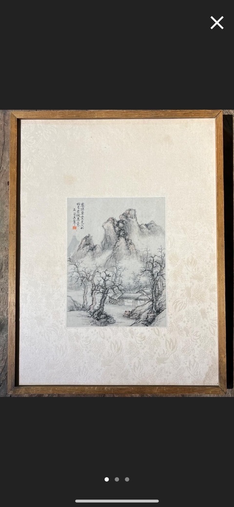 古玩字畫王翚款山水真品鑒賞圖