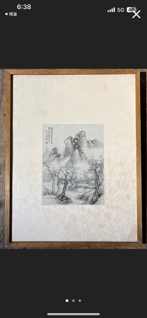 古玩字畫王翚款山水真品鑒賞圖