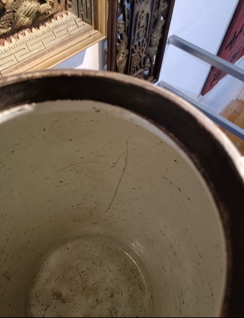 古玩陶瓷青花趕珠龍紋獅耳罐真品鑒賞圖