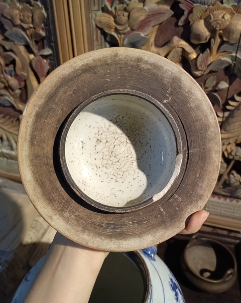 古玩陶瓷青花趕珠龍紋獅耳罐真品鑒賞圖