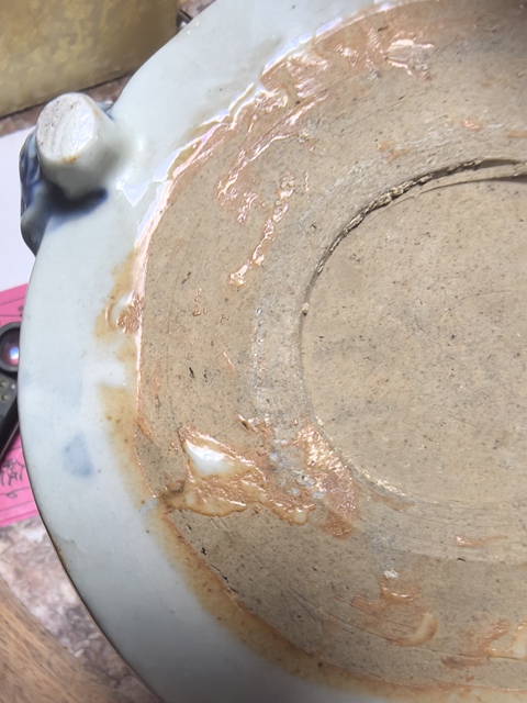 古玩陶瓷人物紋青花香爐真品鑒賞圖