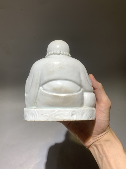 古玩陶瓷德化白瓷彌勒佛坐像真品鑒賞圖