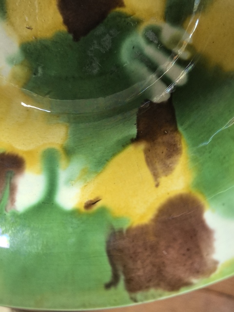 古玩陶瓷虎皮三彩碗真品鑒賞圖