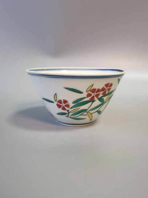 古玩陶瓷青花五彩花卉紋杯真品鑒賞圖