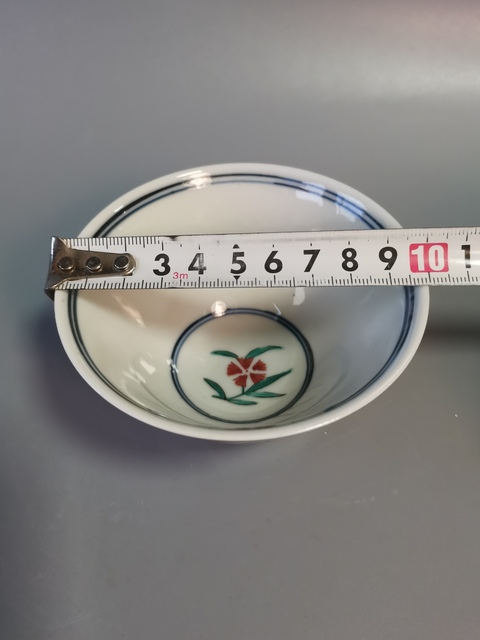 古玩陶瓷青花五彩花卉紋杯真品鑒賞圖