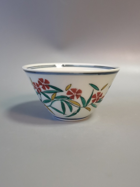 古玩陶瓷青花五彩花卉紋杯真品鑒賞圖