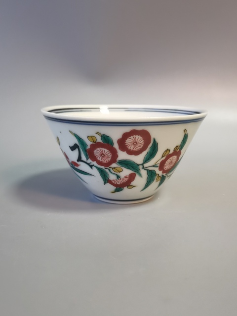 古玩陶瓷青花五彩花卉紋杯真品鑒賞圖