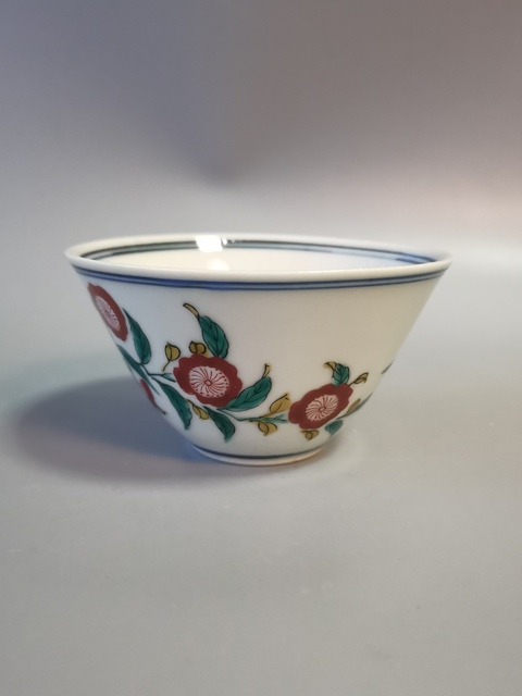 古玩陶瓷青花五彩花卉紋杯真品鑒賞圖