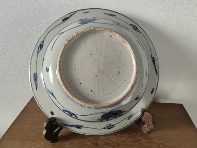 古玩陶瓷鳳紋青花盤真品鑒賞圖