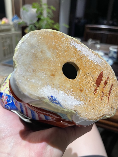 古玩陶瓷粉彩福星塑像真品鑒賞圖