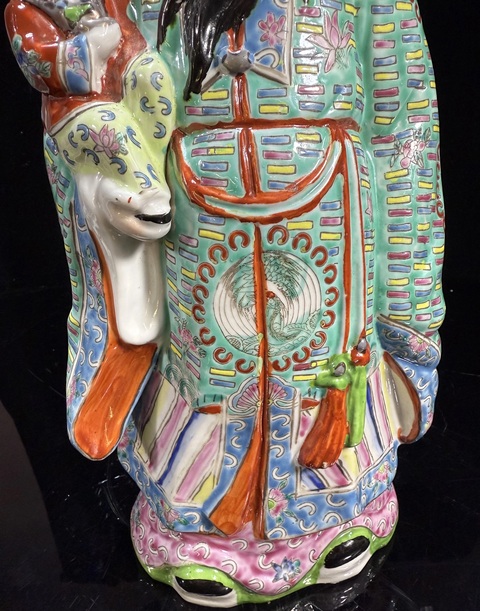 古玩陶瓷粉彩福星造像真品鑒賞圖