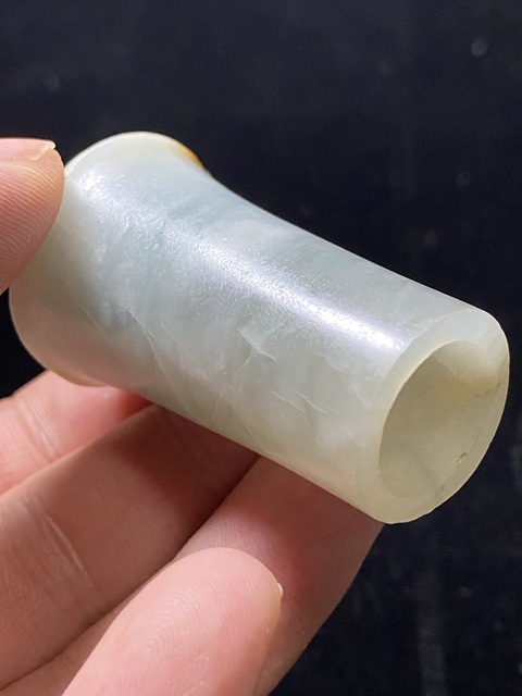 古玩玉器翡翠雕“煙槍嘴”真品鑒賞圖