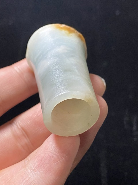 古玩玉器翡翠雕“煙槍嘴”真品鑒賞圖