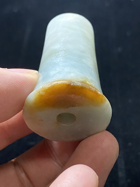 古玩玉器翡翠雕“煙槍嘴”真品鑒賞圖