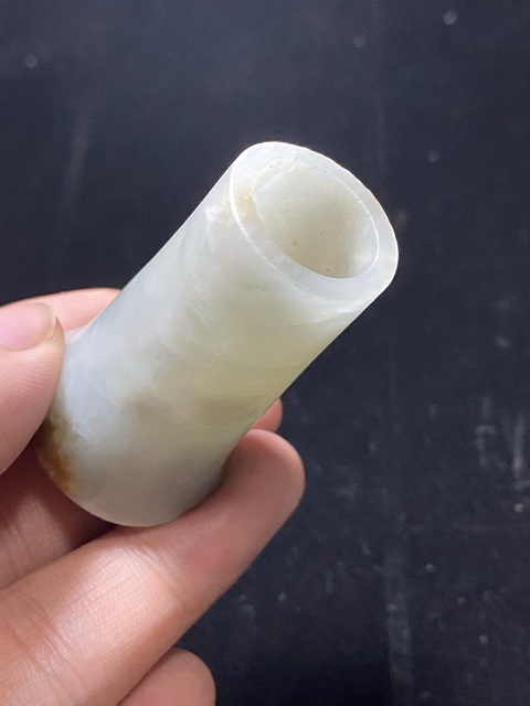 古玩玉器翡翠雕“煙槍嘴”真品鑒賞圖