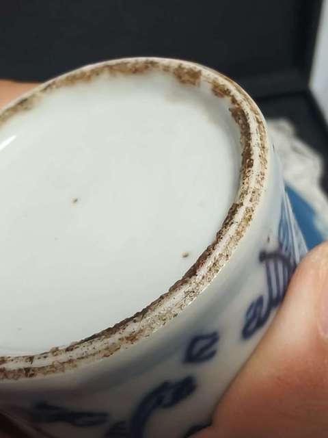 古玩陶瓷青花胭脂蓋盒真品鑒賞圖