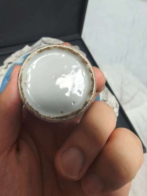古玩陶瓷青花胭脂蓋盒真品鑒賞圖