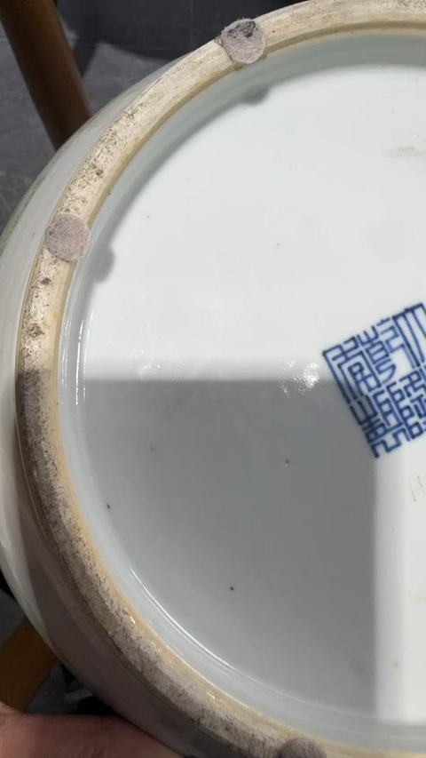 古玩陶瓷粉彩鹿頭尊真品鑒賞圖