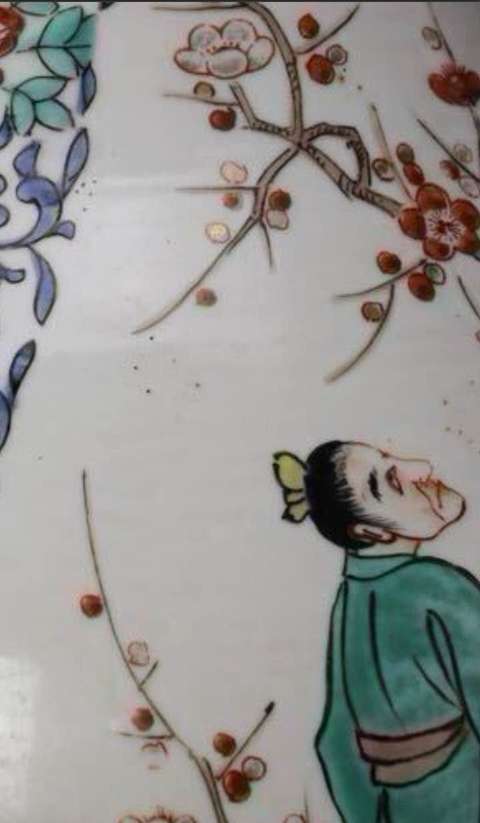 古玩陶瓷五彩琵琶尊真品鑒賞圖