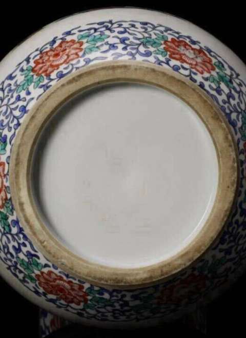 古玩陶瓷五彩琵琶尊真品鑒賞圖