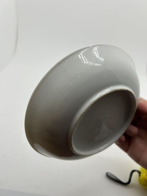 古玩陶瓷粉彩花鳥花卉紋盤真品鑒賞圖