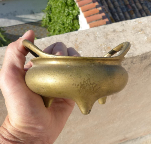 古玩銅器橋耳爐真品鑒賞圖