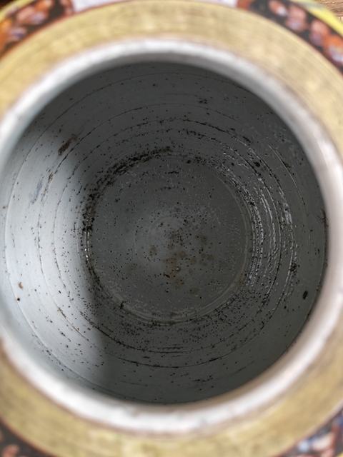 古玩陶瓷青花山水加粉彩龍紋罐真品鑒賞圖