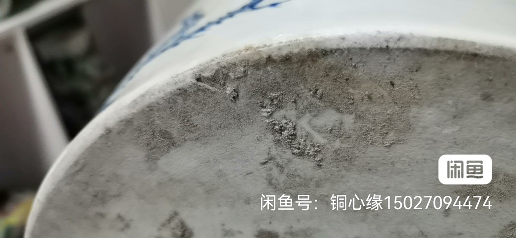 古玩陶瓷花鳥紋青花帽筒真品鑒賞圖