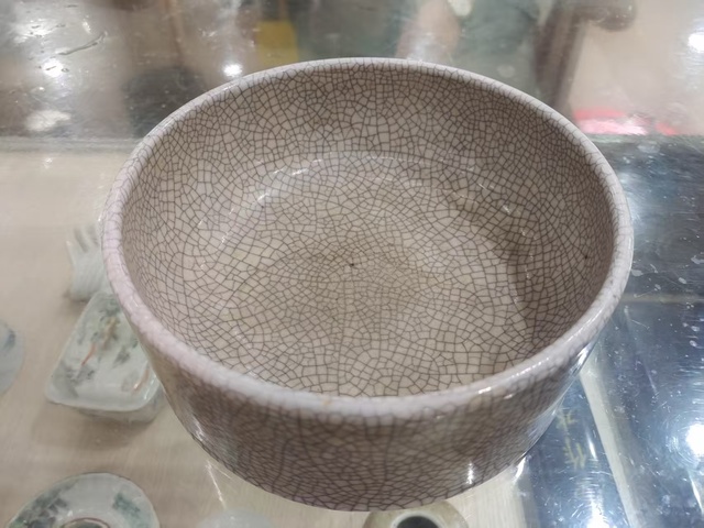 古玩陶瓷哥釉水洗真品鑒賞圖