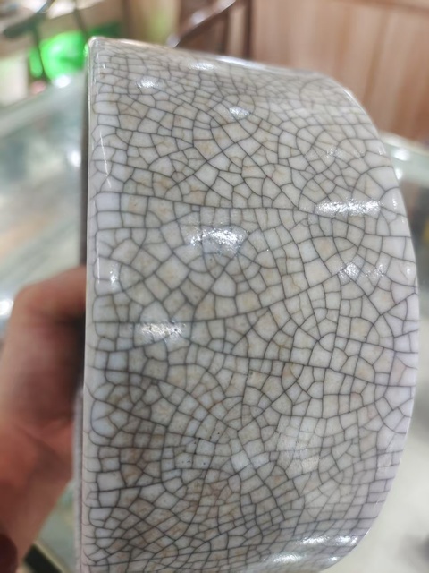 古玩陶瓷哥釉水洗真品鑒賞圖