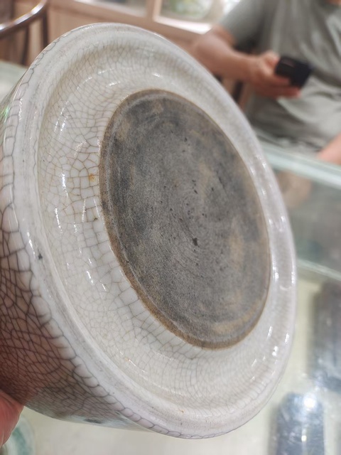 古玩陶瓷哥釉水洗真品鑒賞圖