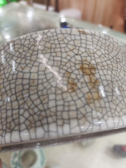 古玩陶瓷哥釉水洗真品鑒賞圖