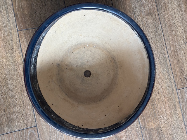 古玩陶瓷鈞釉花盆真品鑒賞圖