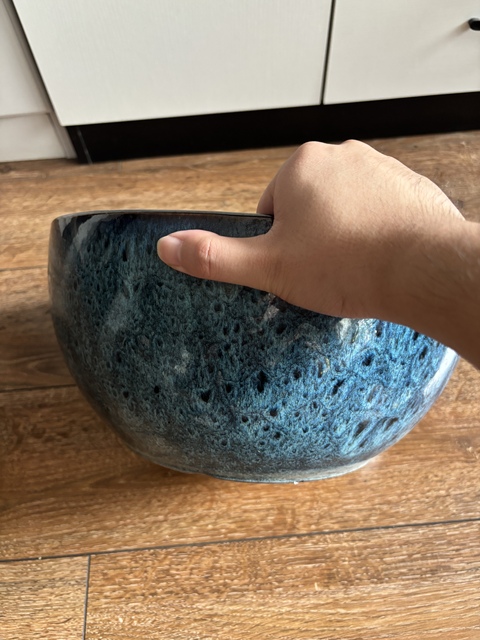 古玩陶瓷鈞釉花盆真品鑒賞圖