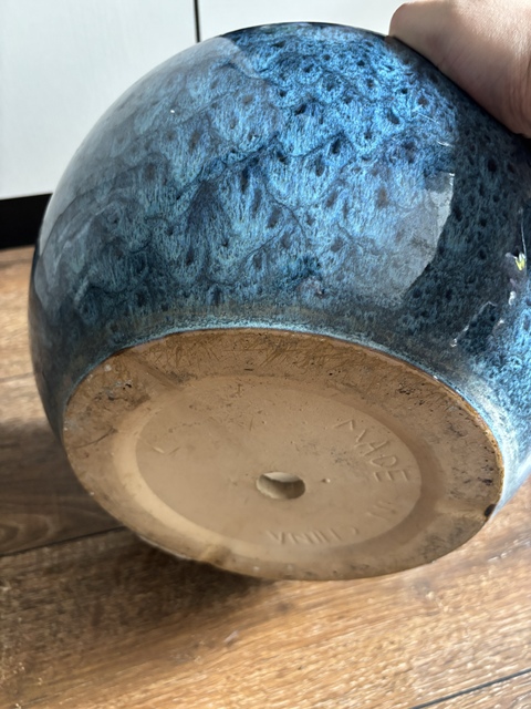 古玩陶瓷鈞釉花盆真品鑒賞圖