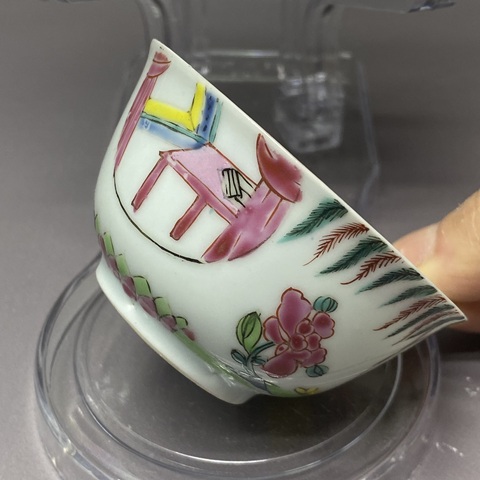 古玩陶瓷清雍正·才子佳人·粉彩杯碟拍賣，當前價格7500元