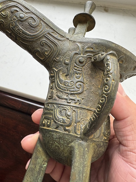 古玩銅器銅爵真品鑒賞圖