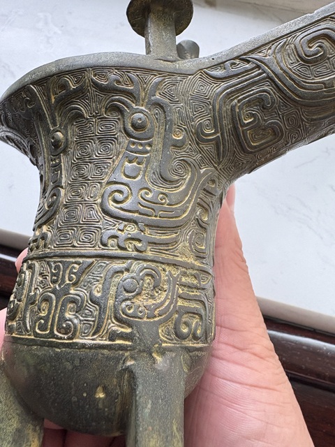 古玩銅器銅爵真品鑒賞圖