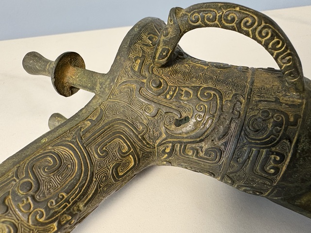 古玩銅器銅爵真品鑒賞圖
