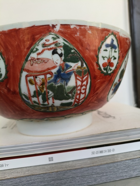 古玩陶瓷五彩人物故事紋碗拍賣，當前價格1088元