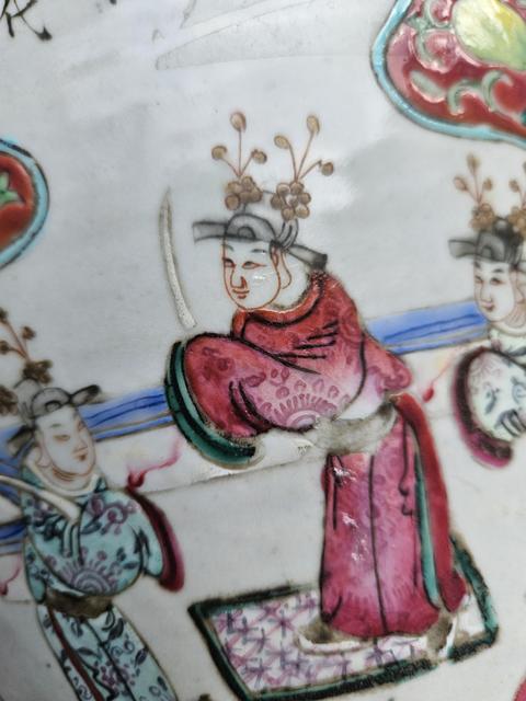 古玩陶瓷胭脂紅開光粉彩人物故事紋將軍罐真品鑒賞圖