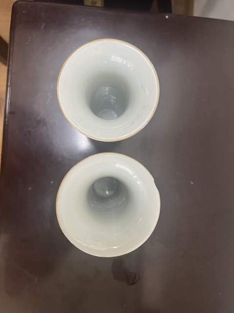 古玩陶瓷粉彩花觚真品鑒賞圖