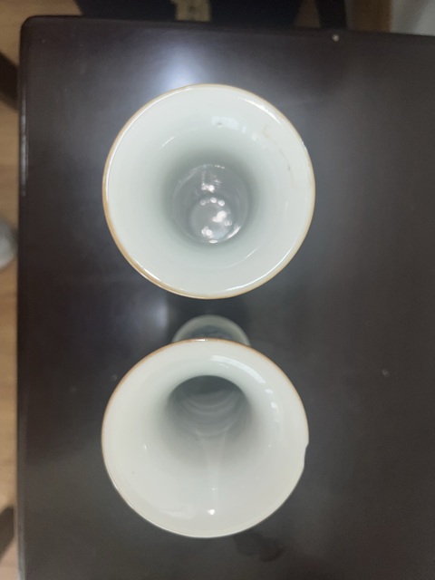 古玩陶瓷粉彩花觚真品鑒賞圖