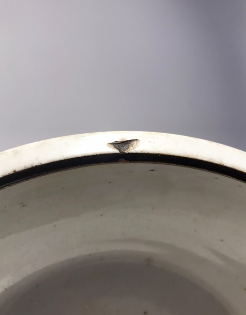 古玩陶瓷山水紋四系一品蓋鍋真品鑒賞圖