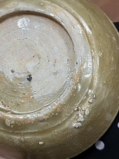古玩陶瓷龍泉窯臥足洗真品鑒賞圖